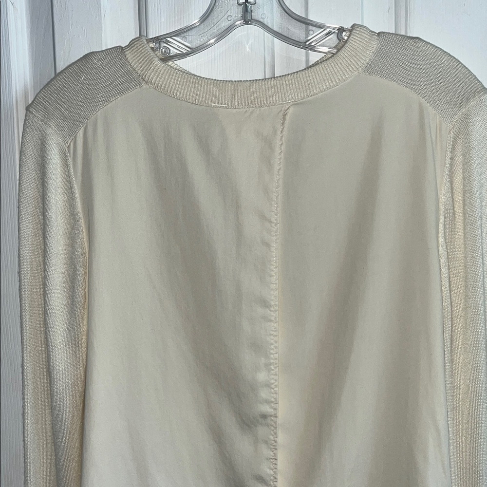 LULULEMON Still At Ease Ivory Pullover Angel Wings Back Size 6 - Picture 8 of 14